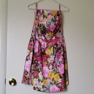 Floral Strapless Dress